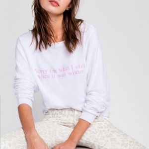 NWOT Wildfox light blue sweat top XS